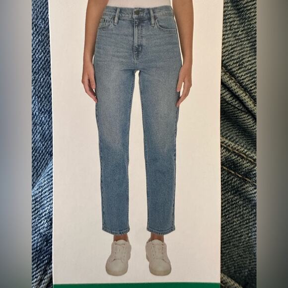 Calvin Klein Blue Straight Leg Cropped Jeans High Rise NWT - Picture 1 of 6